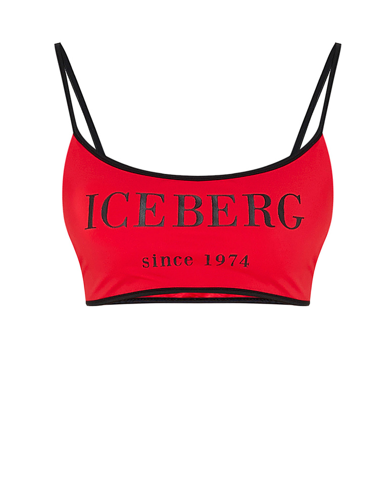 Red heritage logo bikini bra - Beachwear | Iceberg - Official Website
