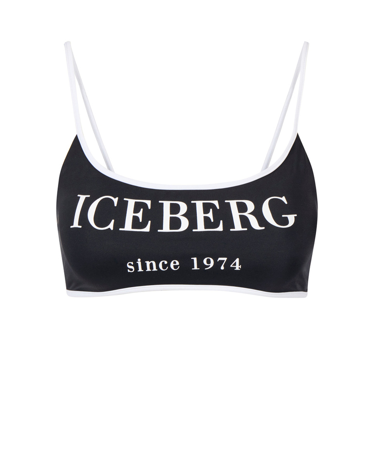 Heritage logo black bikini bra - Beachwear | Iceberg - Official Website