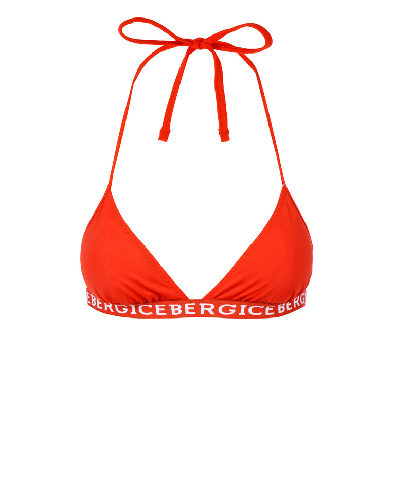 Institutional logo red bikini bra - Beachwear | Iceberg - Official Website