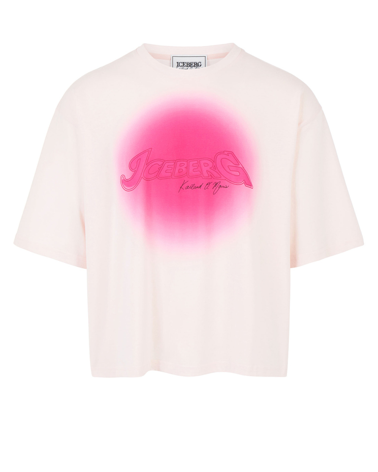 Kailand Morris pink logo T-shirt - Kailand O. Morris | Iceberg - Official Website