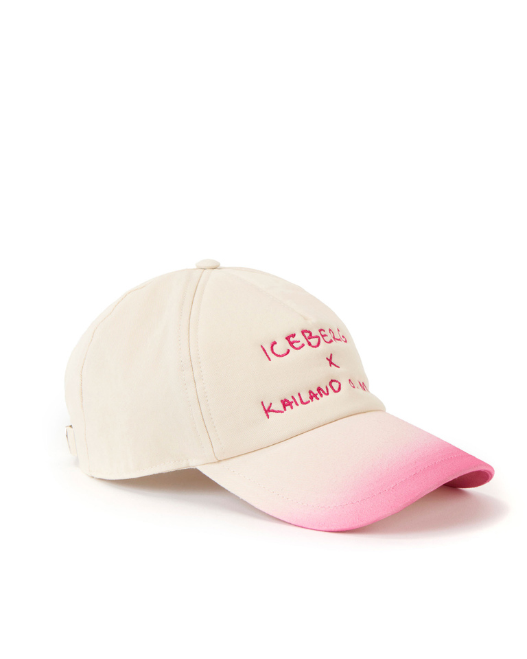 Kailand Morris pink and white cap - Hats & Scarves | Iceberg - Official Website