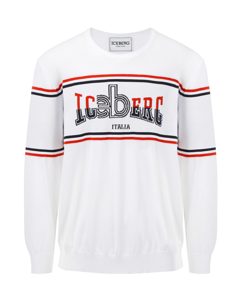 Sweater with 3D Varsity logo | Iceberg - Official Website
