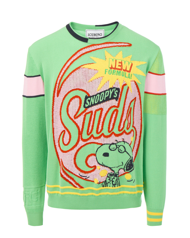 Snoopy's Suds Knit Sweatshirt - Knitwear | Iceberg - Official Website