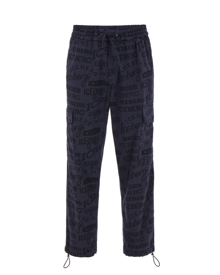 Multilogo Print Trousers - Trousers | Iceberg - Official Website