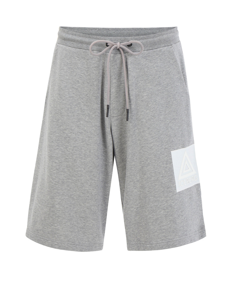 Triangle grey Bermudas - Trousers | Iceberg - Official Website