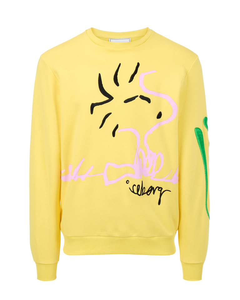 Yellow Woodstock sweatshirt - POP VIBES | Iceberg - Official Website