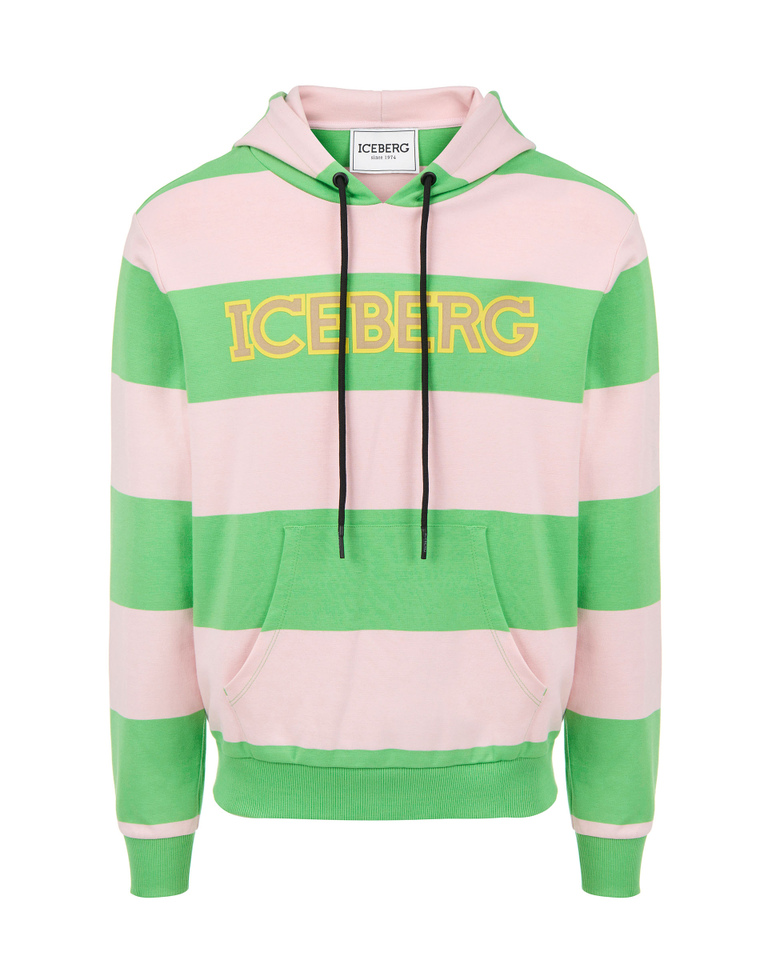 Striped Hooded Sweatshirt - POP VIBES | Iceberg - Official Website