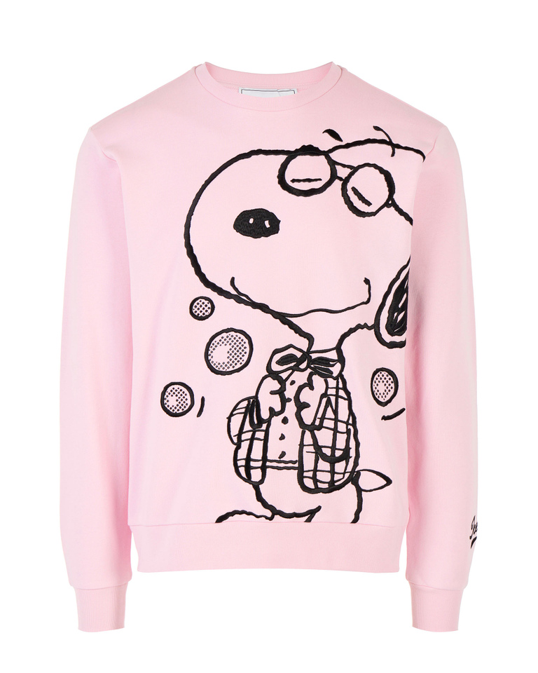 Snoopy pink cotton sweatshirt - Sweatshirts | Iceberg - Official Website