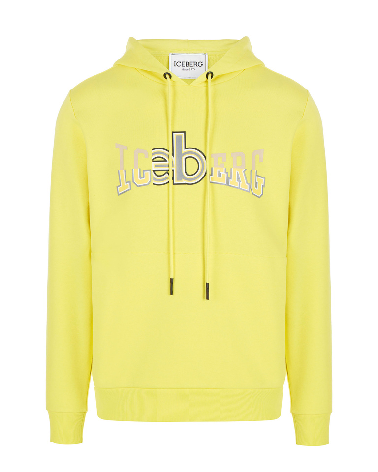 Hooded yellow sweatshirt - MAN | Iceberg - Official Website