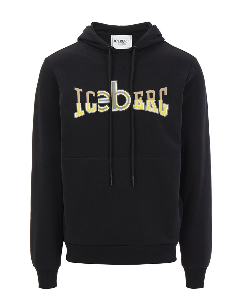 Hooded Black Sweatshirt - MAN | Iceberg - Official Website