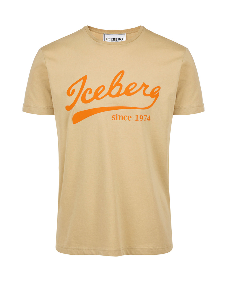 Beige Baseball logo t-shirt - T-shirts & polo | Iceberg - Official Website