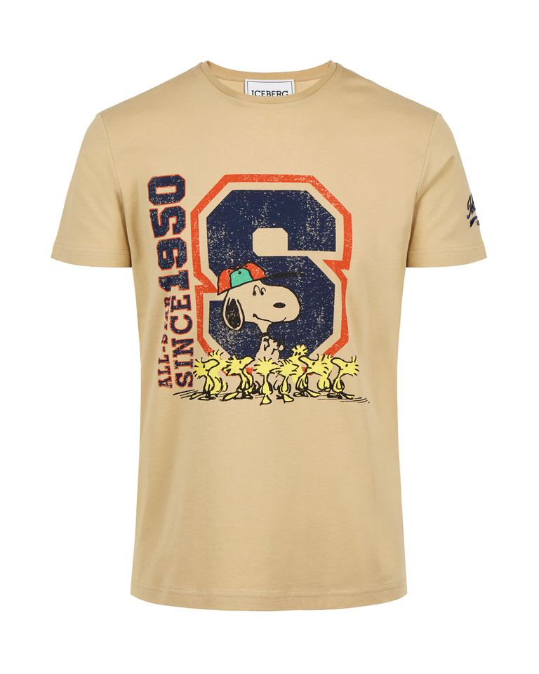 Snoopy and Woodstock 1950 Beige T-shirt | Iceberg - Official Website