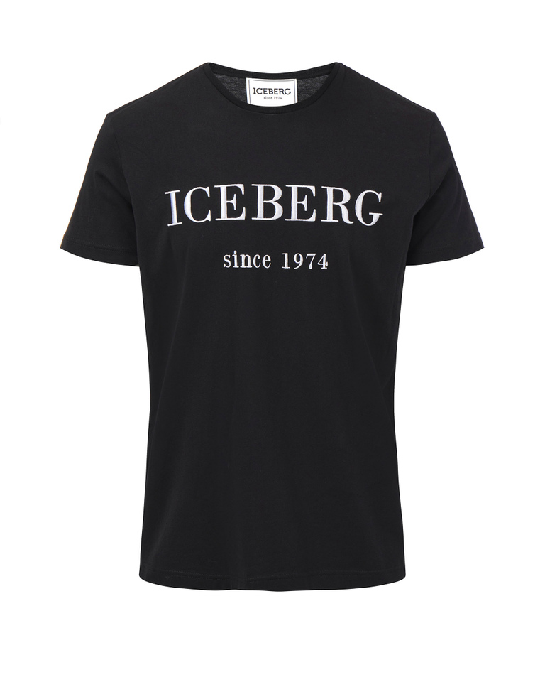 T-shirt nera logo heritage - Carryover | Iceberg - Official Website