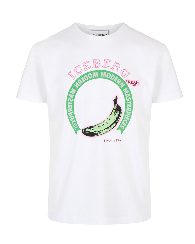 White banana T-shirt - T-shirts & polo | Iceberg - Official Website