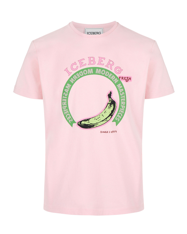 T-shirt rosa Banane - T-shirts | Iceberg - Official Website