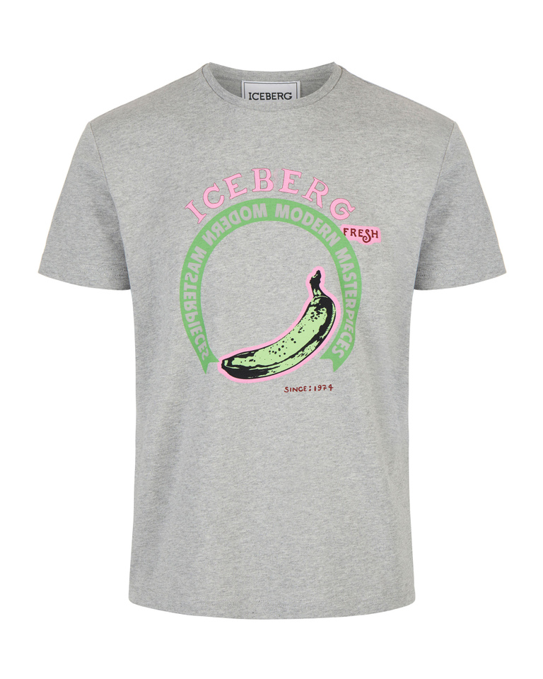 T-shirt grigia Banane - T-shirts | Iceberg - Official Website