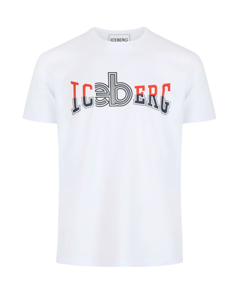 T-shirt bianca logo 3D | Iceberg - Official Website