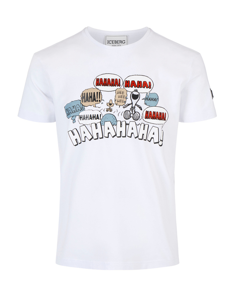T-shirt bianca Snoppy e Woodstock - Nuovi arrivi | Iceberg - Official Website