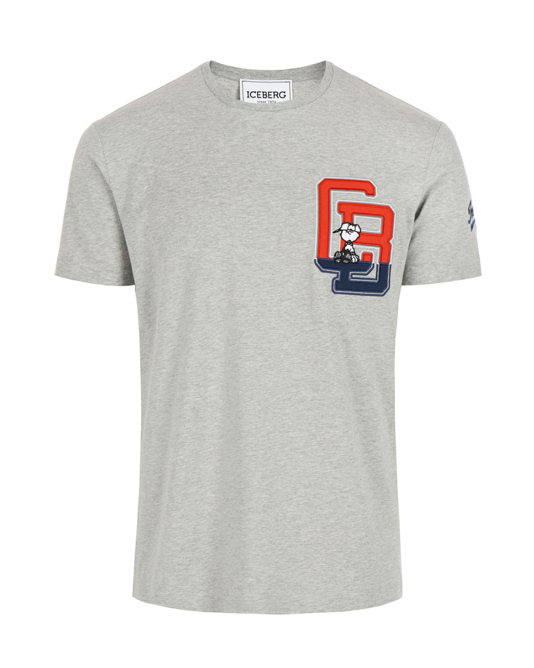 CB Varsity logo grey t-shirt - Clothing | Iceberg - Official Website