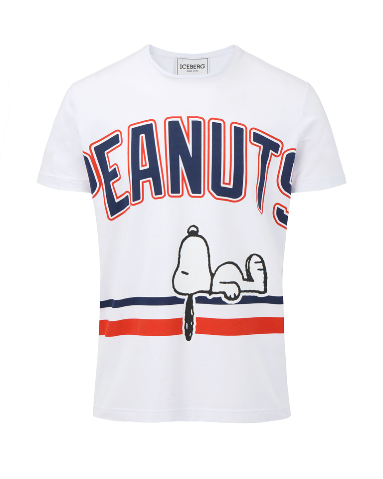 White Snoopy Peanuts T-Shirt - PEANUTS MAN | Iceberg - Official Website