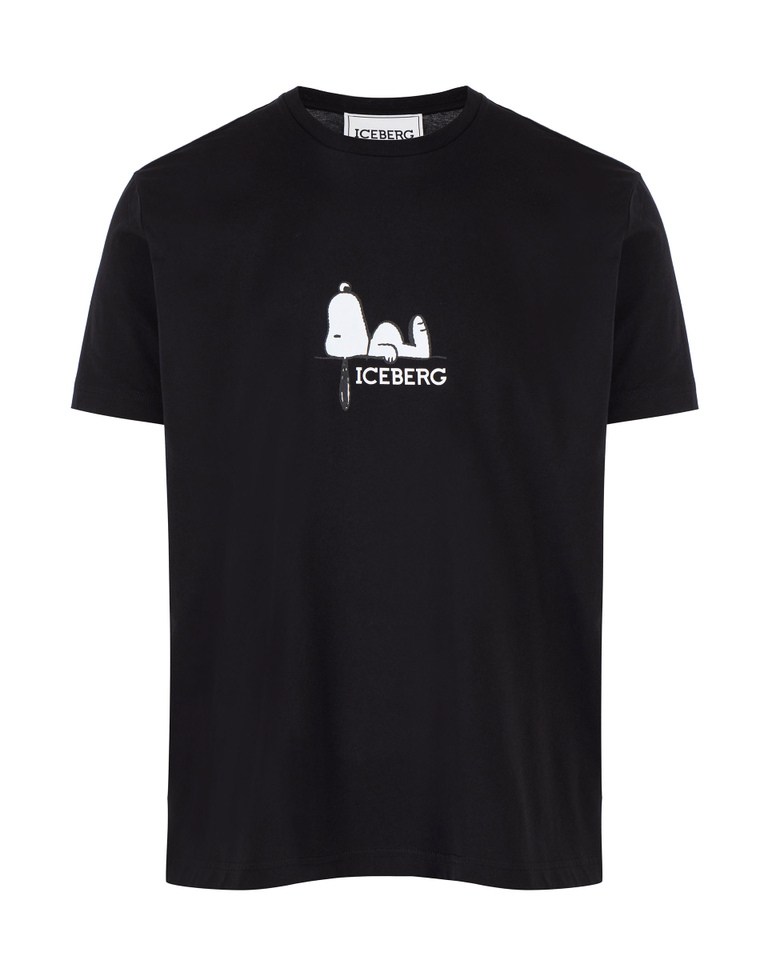 Black Snoopy Peanuts T-shirt - POP VIBES | Iceberg - Official Website