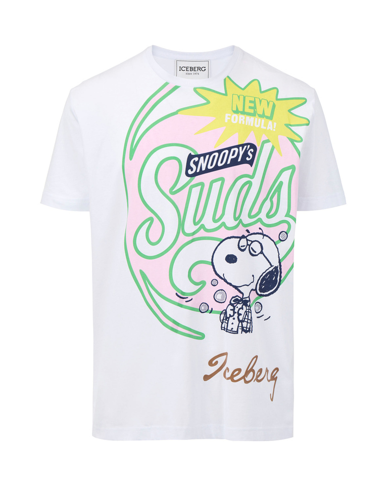 T-shirt bianca Snoopy's Suds - T-shirts | Iceberg - Official Website