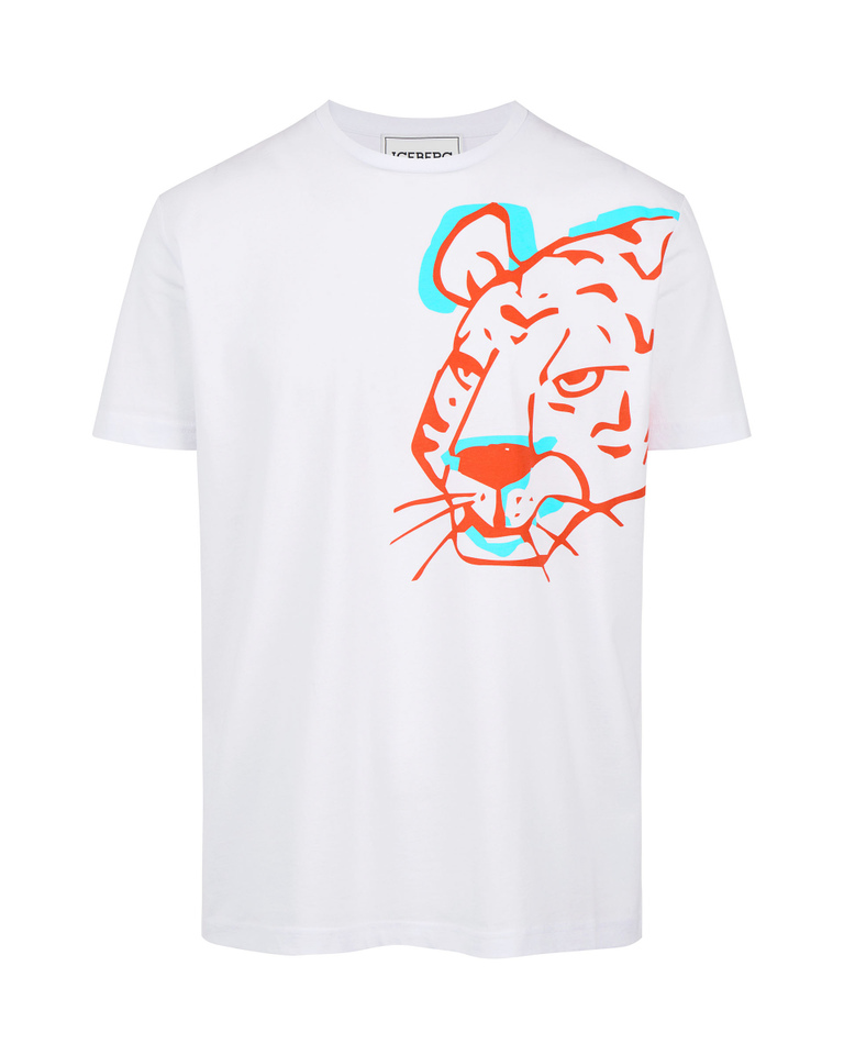 T-shirt bianca regular fit CNY Tigre - Tiger Year | Iceberg - Official Website