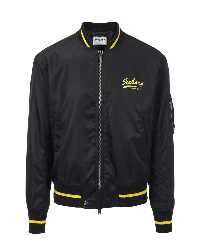 Bomber Jacket with Reflective Logo - Outerwear | Iceberg - Official Website