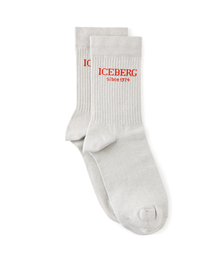 Heritage logo grey socks - Accessories | Iceberg - Official Website