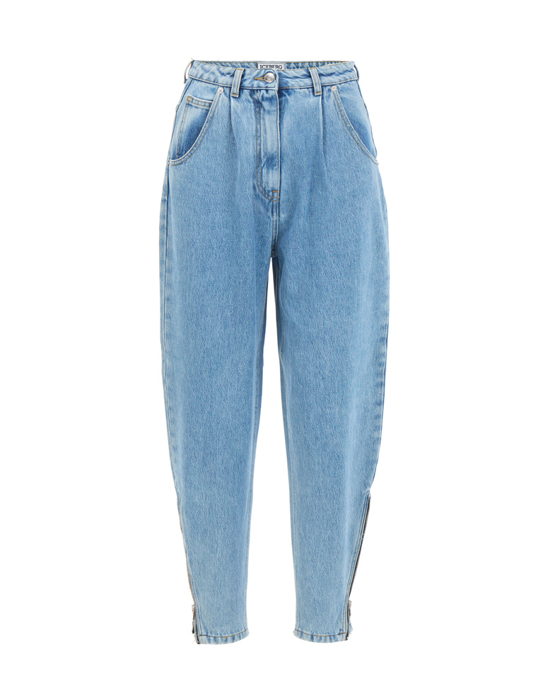 Blue carrot fit jeans - Trousers | Iceberg - Official Website