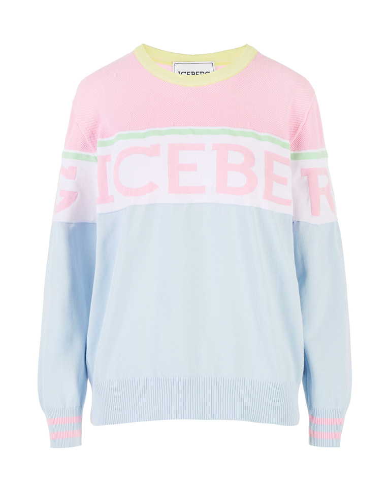 Institutional logo blue sweatshirt - PREVIEW WOMAN | Iceberg - Official Website