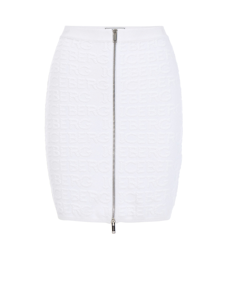 Skirt with 3D effect logo - Knitwear | Iceberg - Official Website