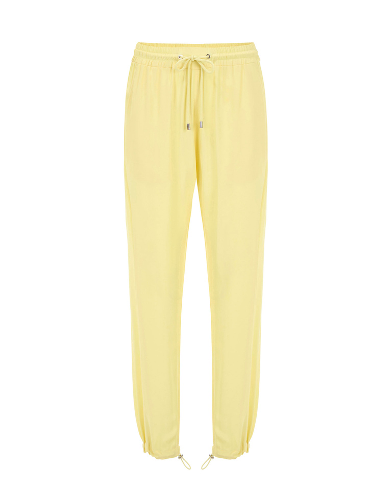 Yellow silk effect joggers - Clothing | Iceberg - Official Website