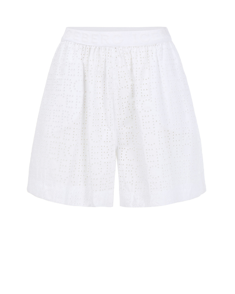 Sangallo effect embroidered shorts - Woman | Iceberg - Official Website