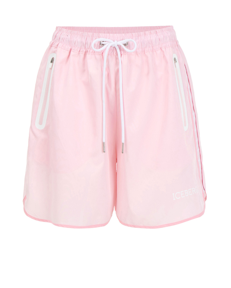 Pink Active shorts with logo - Trousers | Iceberg - Official Website
