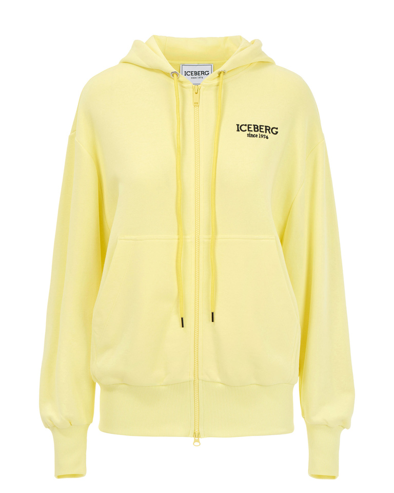 Yellow Iceberg logo hoodie - Sweatshirts | Iceberg - Official Website