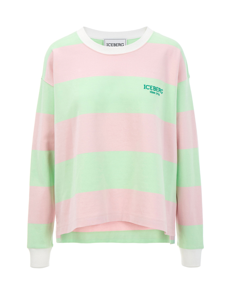 Pastel striped jersey sweater - Clothing | Iceberg - Official Website