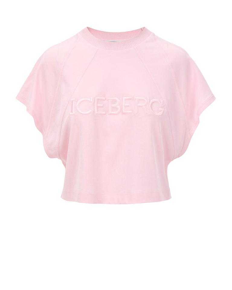 Pink pop vibes cropped T-shirt - PROMO 20% STEP 1 | Iceberg - Official Website
