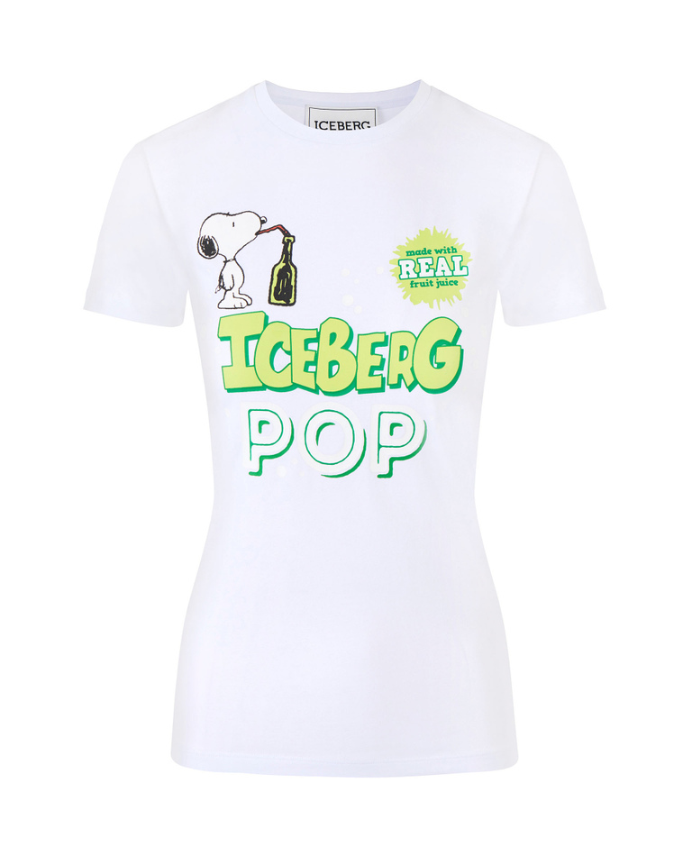 T-shirt bianca Snoopy e Iceberg Pop - carosello HP woman shoes | Iceberg - Official Website
