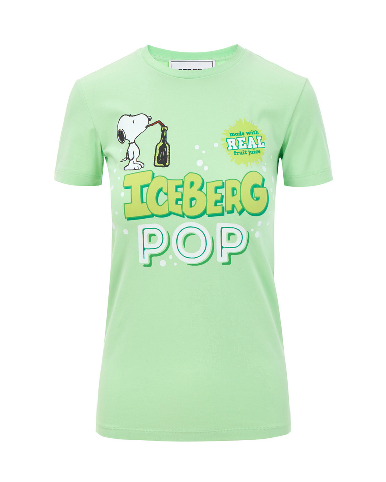 T-shirt verde Snoopy e Iceberg Pop - PEANUTS DONNA | Iceberg - Official Website
