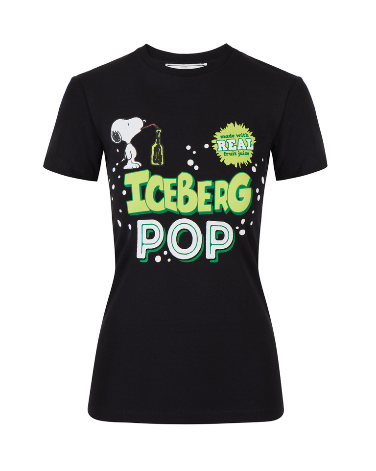 Black Snoopy Pop t-shirt - PEANUTS WOMAN | Iceberg - Official Website