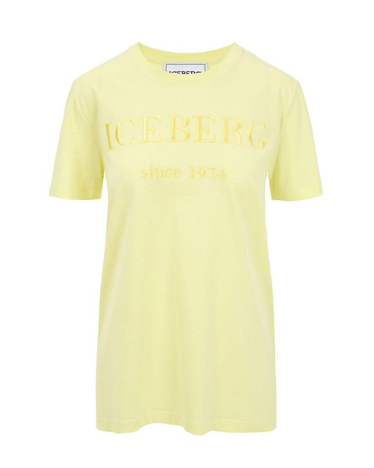 T-shirt gialla con logo heritage | Iceberg - Official Website