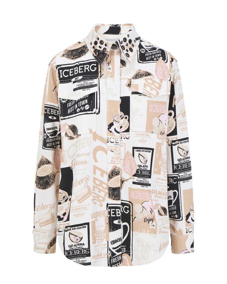 Camicia Coffee Print - PREVIEW WOMAN | Iceberg - Official Website