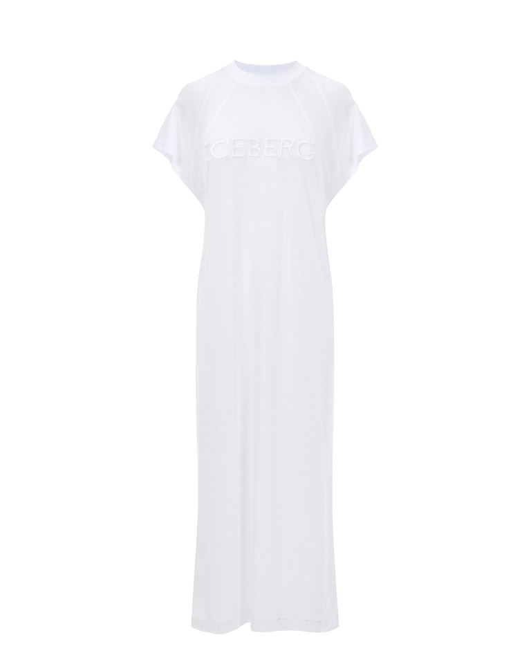 Embroidered logo jersey dress - PREVIEW WOMAN | Iceberg - Official Website