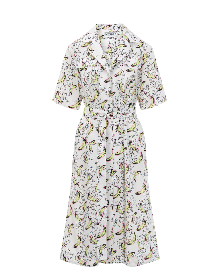 Banana print shirt dress - Dresses & Skirts | Iceberg - Official Website