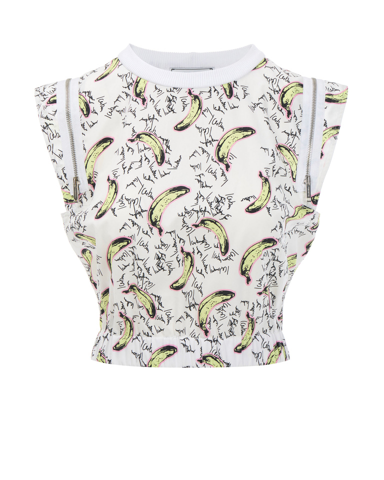 Sleeveless banana print top - T-shirts and tops | Iceberg - Official Website