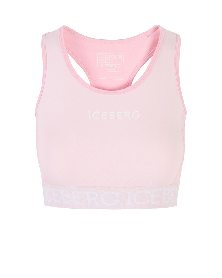Pink Active top with logo | Iceberg - Official Website