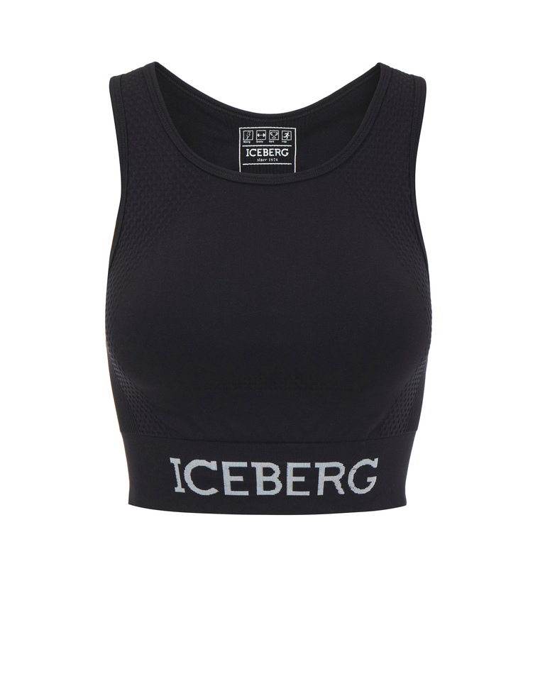 Stretch Active top with logo - ACTIVEWEAR | Iceberg - Official Website