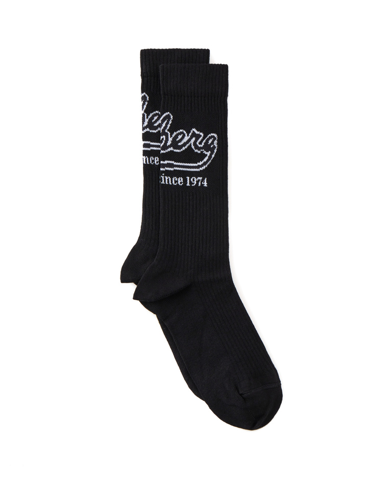 Black socks with Baseball logo - socks | Iceberg - Official Website