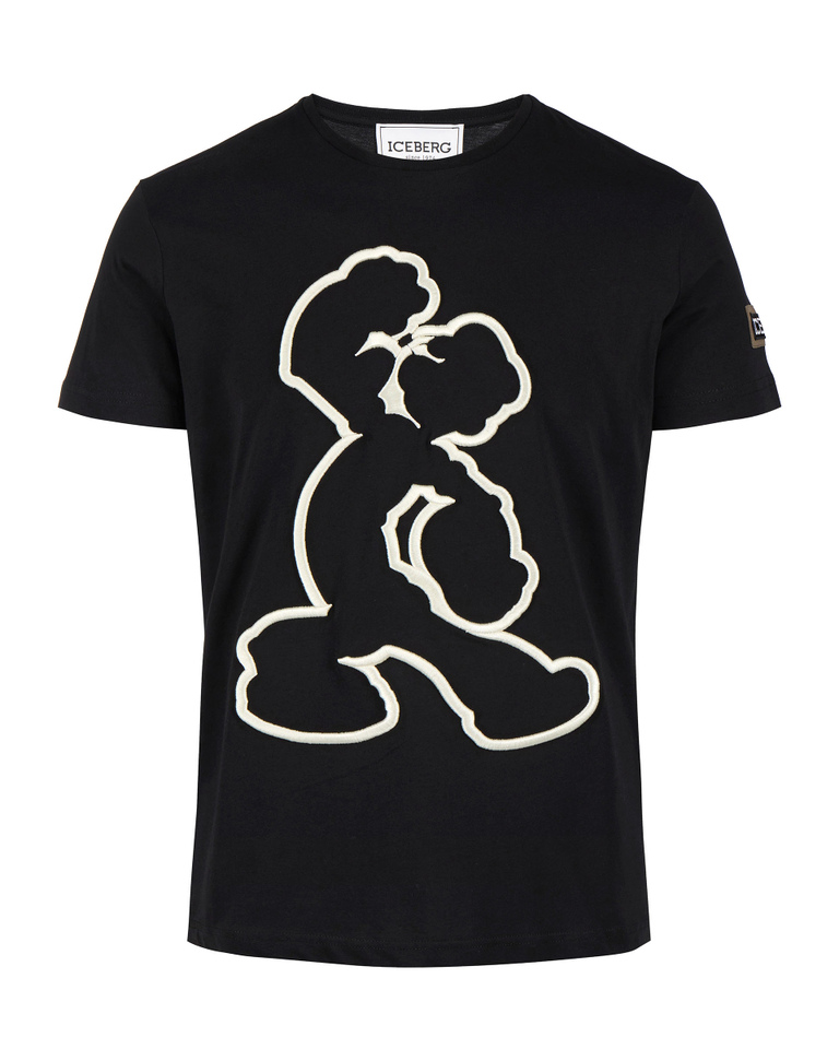 Popeye black silhouette t-shirt - POPEYE UOMO | Iceberg - Official Website